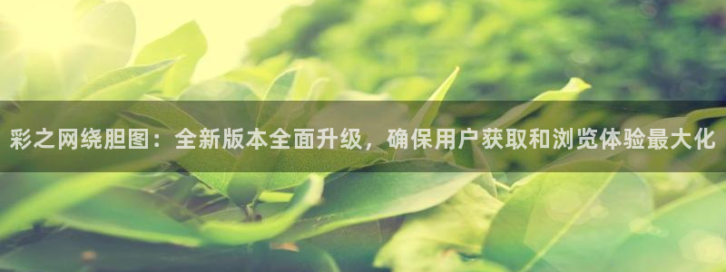 聚彩welcome怎么安装：彩之网绕胆图：全新版本全面升级，确保用户获取和浏览体验最大化